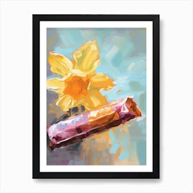 A Daffodil Oil Painting 1 Art Print