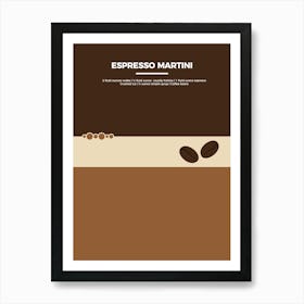 Cocktail Poster Espresso Martini 2 Art Print