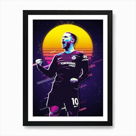 Eden Hazard Style Retro Art Print