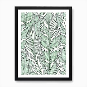 Banana Leaf William Morris Inspired 3 Art Print