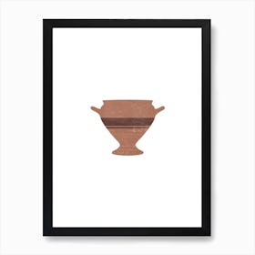 Minimal Greek Vase Bell Krater Art Print