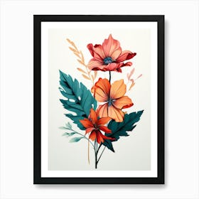 Watercolor Flowers 38 Art Print