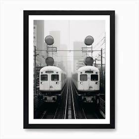 Tokyo, Japan, Black And White Old Photo 4 Art Print