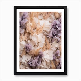 Boho Dried Flowers Lilac 6 Art Print