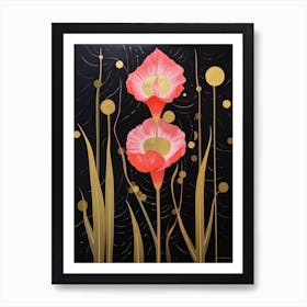 Gladiolus 3 Hilma Af Klint Inspired Flower Illustration Art Print