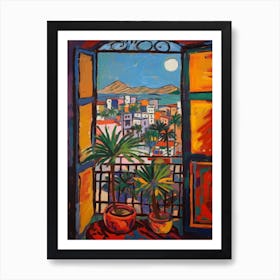 Window View Of San Francisco In The Style Of Fauvist 1 Art Print