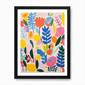 Flowers 51, Matisse style, Floral texture Art Print