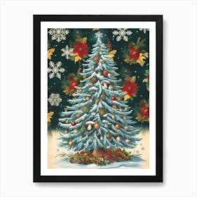 William Morris Christmas Tree 29 Art Print