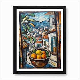 Window View Of Rio De Janeiro Of In The Style Of Cubism 1 Art Print