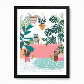 Botanical Bathroom Art Print Póster