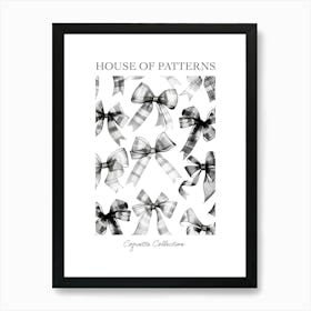 Black And White Bows 3 Pattern Poster Art Print