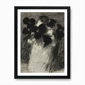 Woman With Flowers 3 Art Print