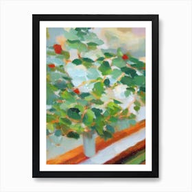 Jade Necklace 2 Impressionist Painting Plant Art Print