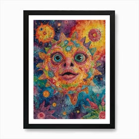 Psychedelic Sun 2 Art Print