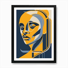 Abstract Portrait Of A Woman 4 Art Print