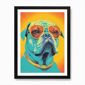 Bulldog With Sunglasses 1 Art Print