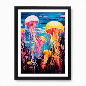 Jelly Fish Pop Art 1 Art Print