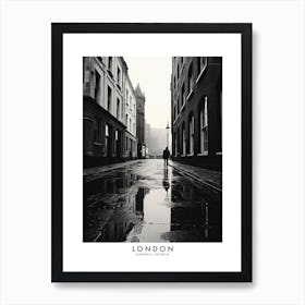 Poster Of London, Black And White Analogue Photograph 1 Art Print