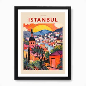 Istanbul Turkey 8 Fauvist Travel Poster Art Print