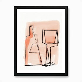 Bottle And Glass 1 Art Print