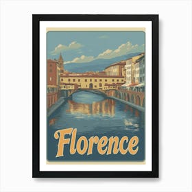 Aihrgdesign A Classic 1960s Travel Poster For Florence 2 Art Print