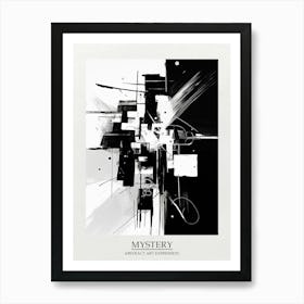Mystery Abstract Black And White 4 Poster Art Print