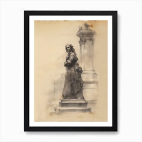 Victorian Woman Statue Art Print