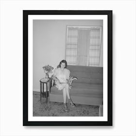 Wife Of Member Of The Casa Grande Valley Farms, Pinal County, Arizona, In Her Living Room By Russell Lee Art Print