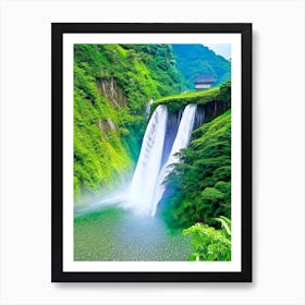 Shifen Waterfall, Taiwan Majestic, Beautiful & Classic (1) Art Print