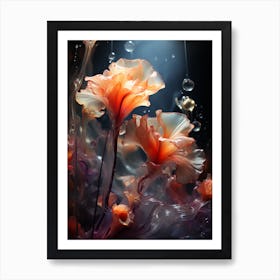 Flowers In Water Art Print