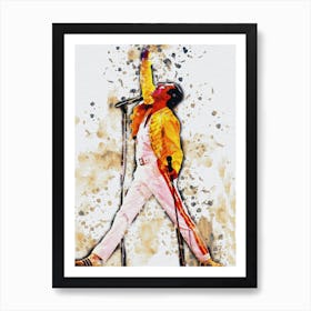 Smudge Of Freddie Mercury Legend Art Print