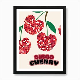 Disco Cherry Art Print