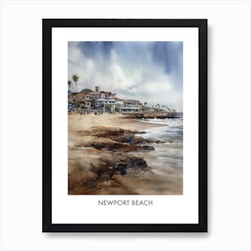 Newport Beach Watercolor 2travel Poster Art Print