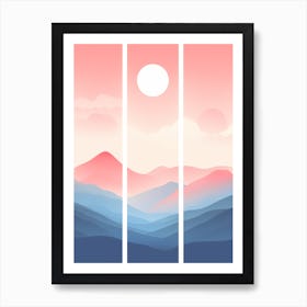 Sunset In The Mountains 1 Art Print