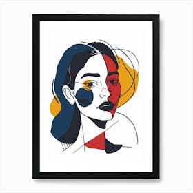 Abstract Portrait Of A Woman 44 Art Print