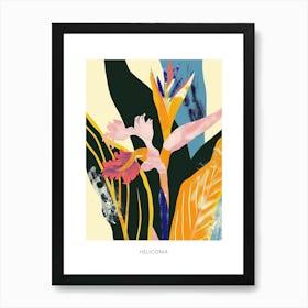 Colourful Flower Illustration Poster Heliconia 1 Art Print