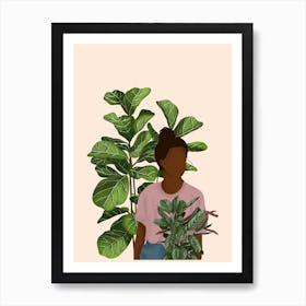 Chilling With Plants Art Print