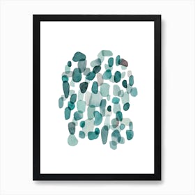 Green Turquoise Sea Glass Art Print