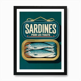 Vintage Sardines Pour Les Toasts Art Print