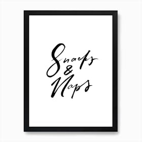 Snacks and Naps Art Print