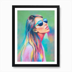 Colbie Caillat Colourful Illustration Art Print