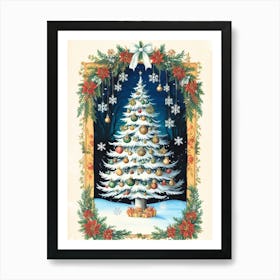 William Morris Christmas Tree 28 Art Print