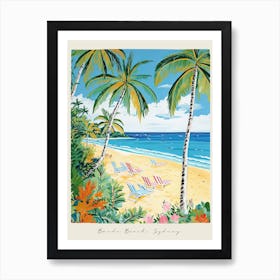 Poster Of Cable Beach, Sydney, Australia, Matisse And Rousseau Style 1 Art Print