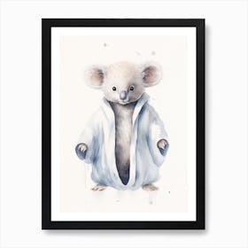 Baby Koala As A Jedi Watercolour 4 Art Print