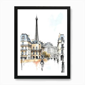 Paris Eiffel Tower 1 Art Print