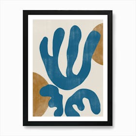 'Blue And Brown' Composition Art Print