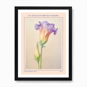 Canterbury Bell French Flower Botanical Poster Art Print