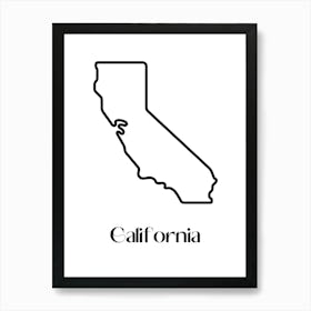 California Map 1 Art Print