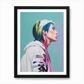 Falling In Reverse Colourful Illustration Art Print