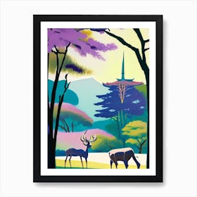 Nara Park, Japan Abstract Still Life Art Print